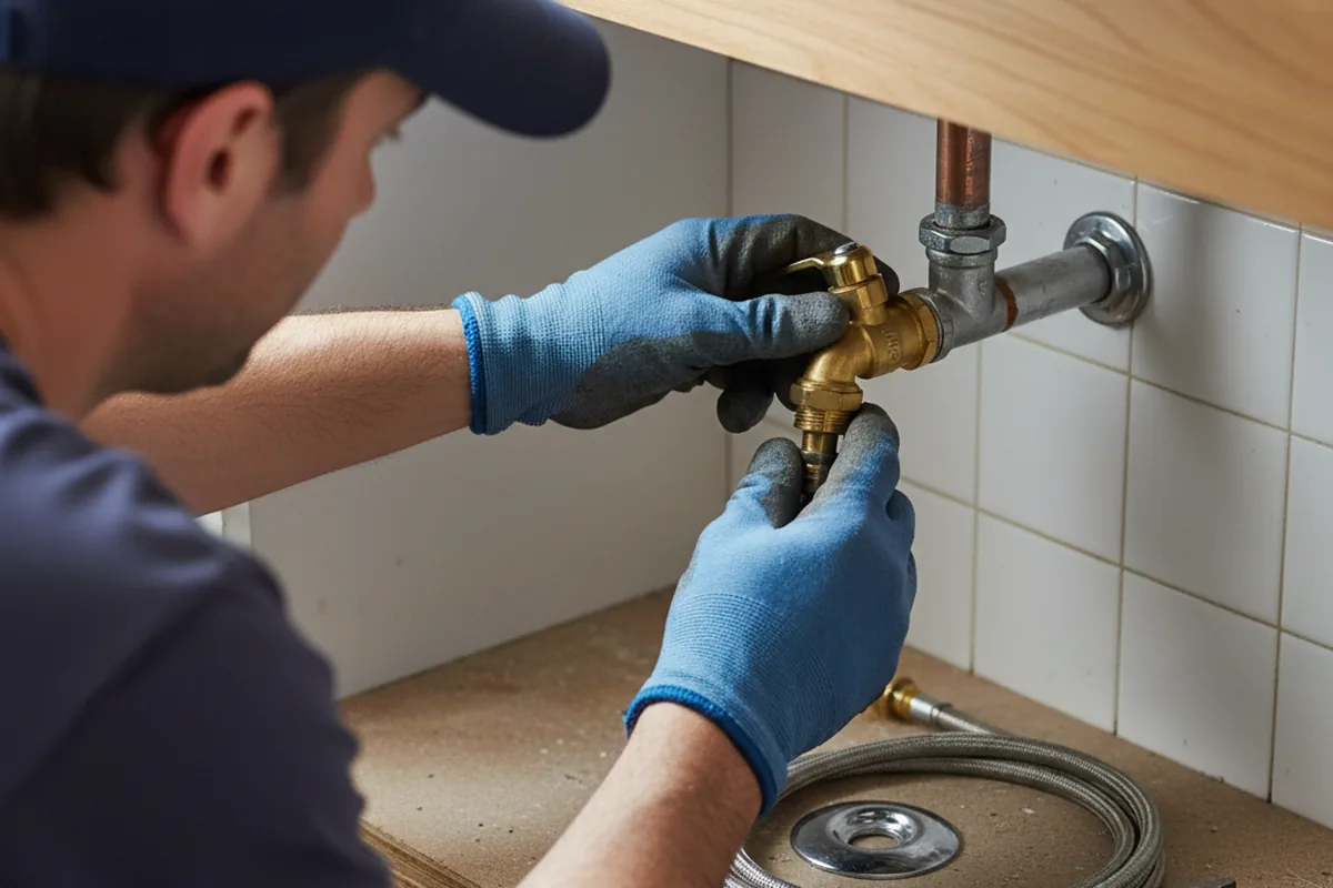 Shutoff valve and fitting work during Emergency Plumbing in Millington